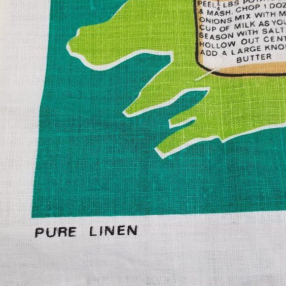 Vintage Irish Recipes Linen Tea Towel – A Nostalgic Kitchen Treasure - Picture 15 of 15